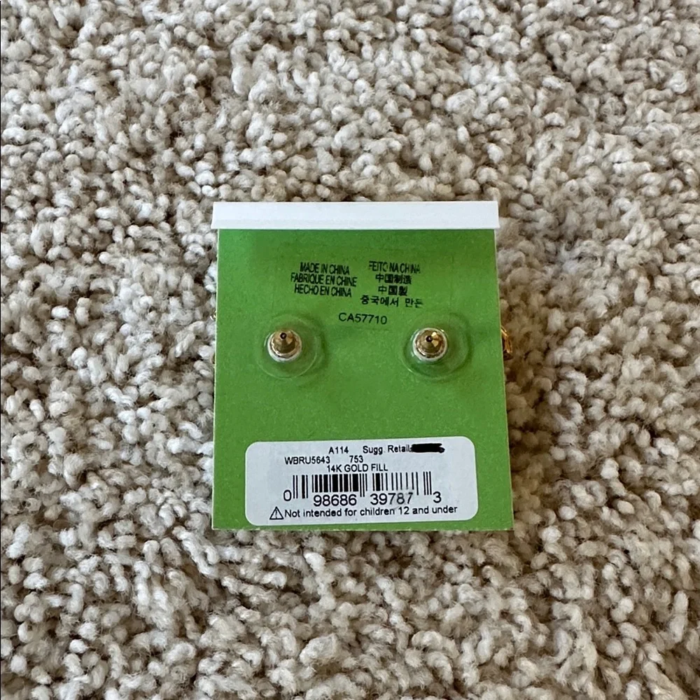 Kate Spade yellow stud earrings - Picture 2 of 2